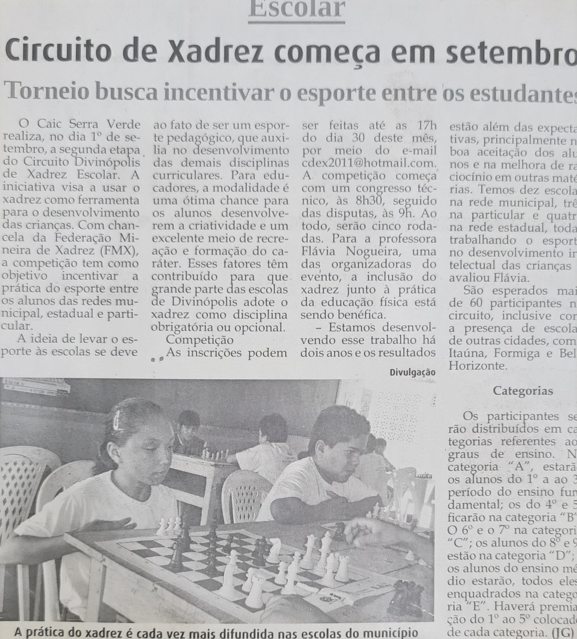 Histórico – Clube de Xadrez de Divinópolis